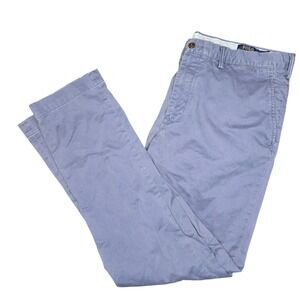 Polo Ralph Lauren Slim Stretch Chino Pants Mens 38x34 Blue Gray Cotton Twill